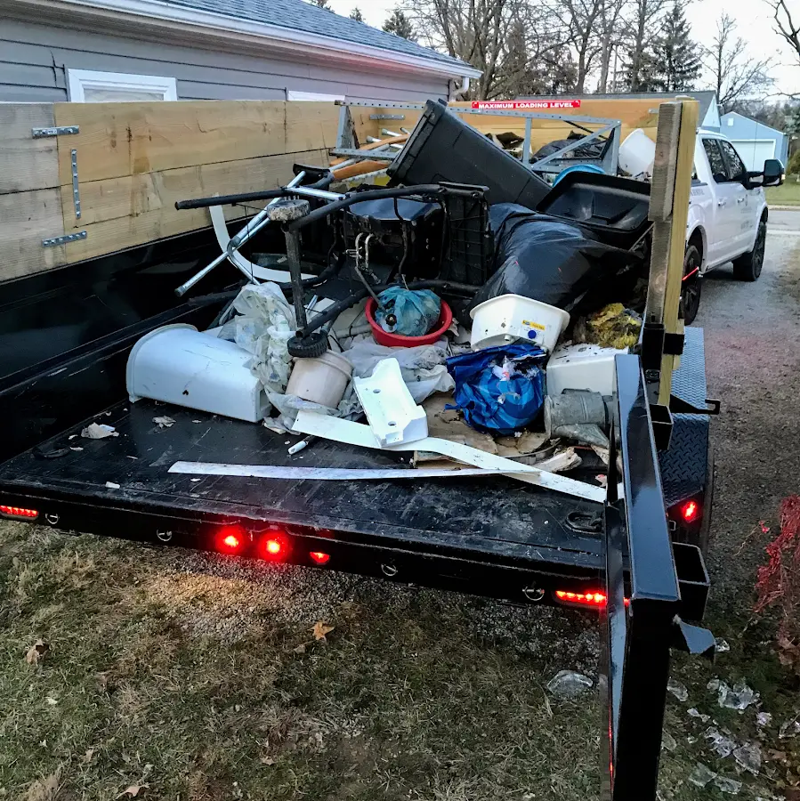 Roll-off dumpster delivered to a residential driveway in Wallingford