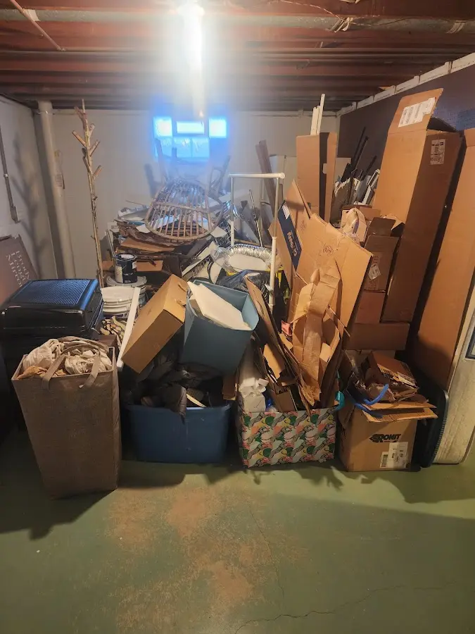 Roll-off dumpster container at job site for 20 Yard Dumpster Rental in Wallingford